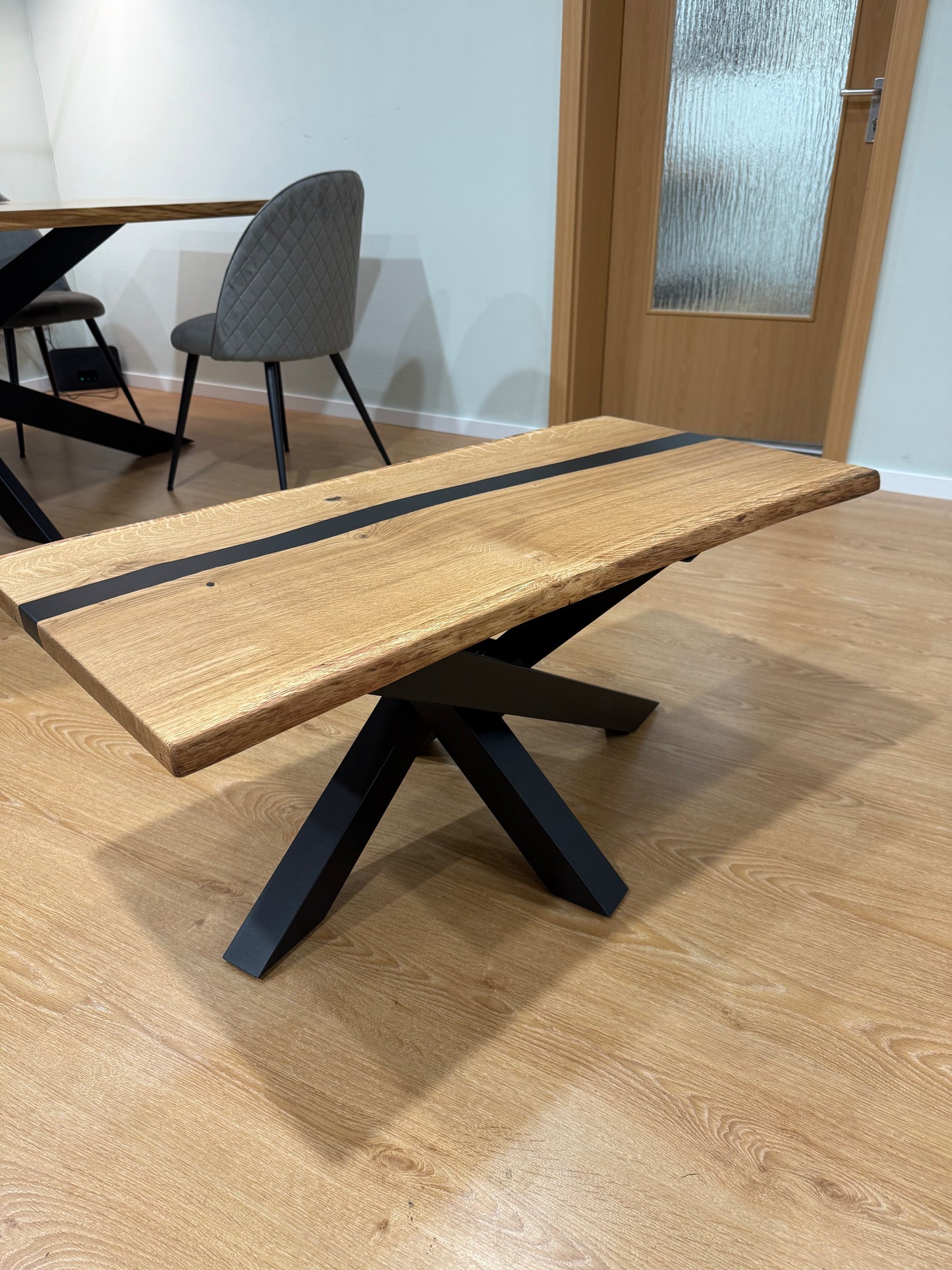 Couchtischplatte Eiche Epoxidharz 100cm