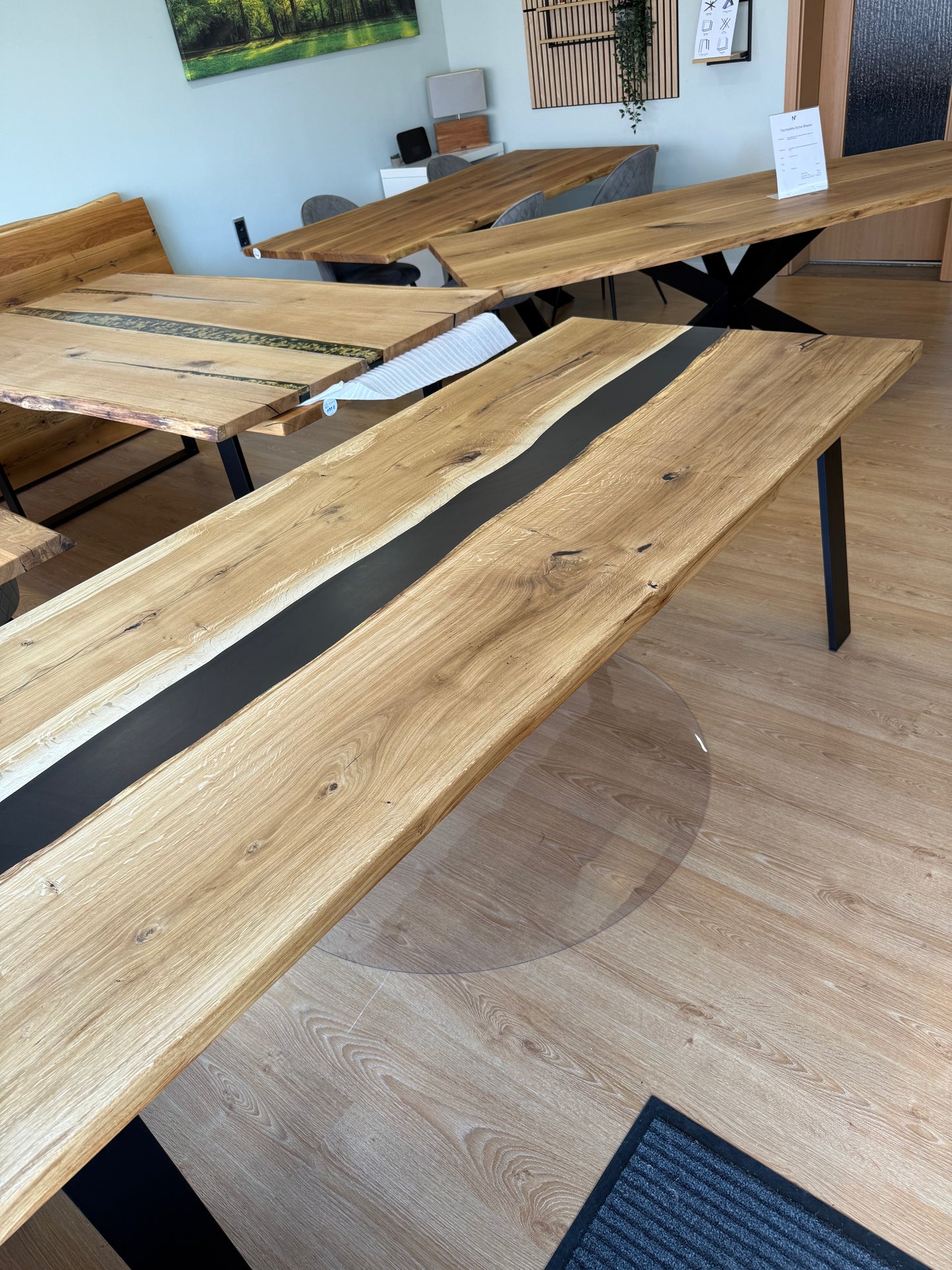 Eichentisch Epoxidharz Rivertable 240 x 100cm