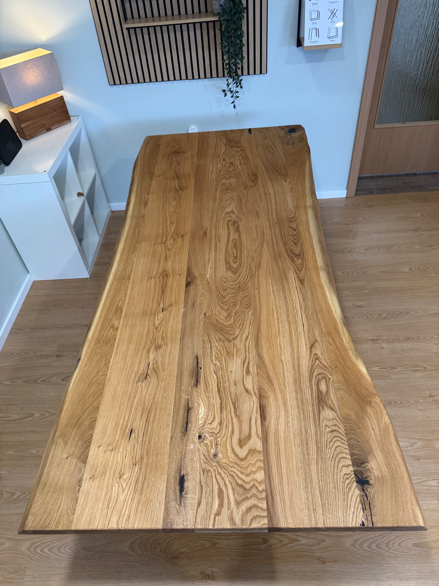 Tischplatte Eiche massiv 220x90cm Naturbaumkanten