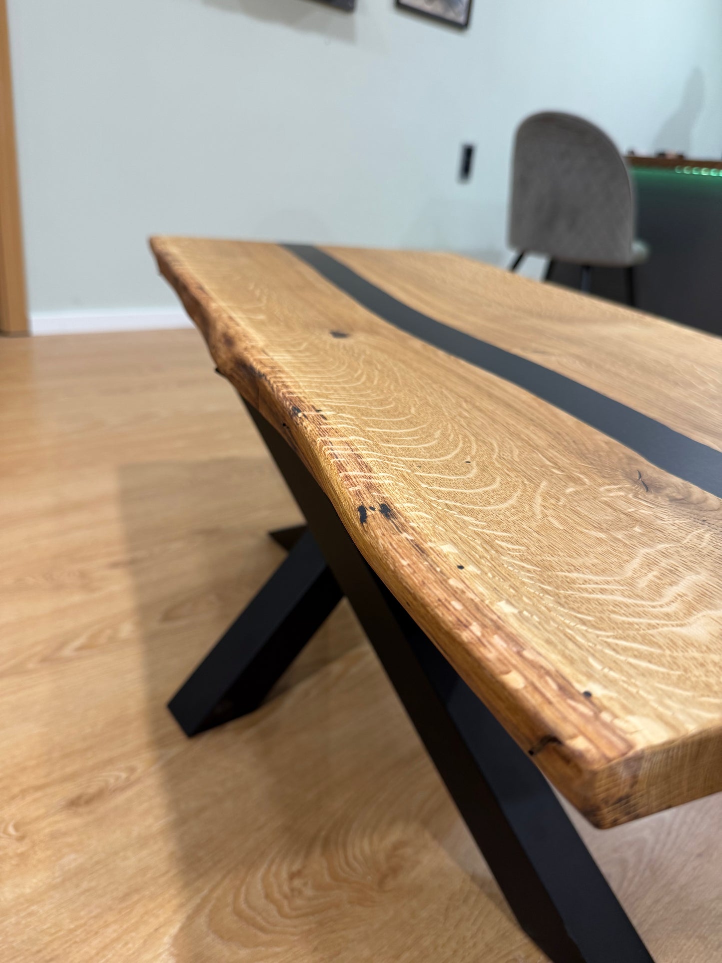 Couchtischplatte Eiche Epoxidharz 100cm