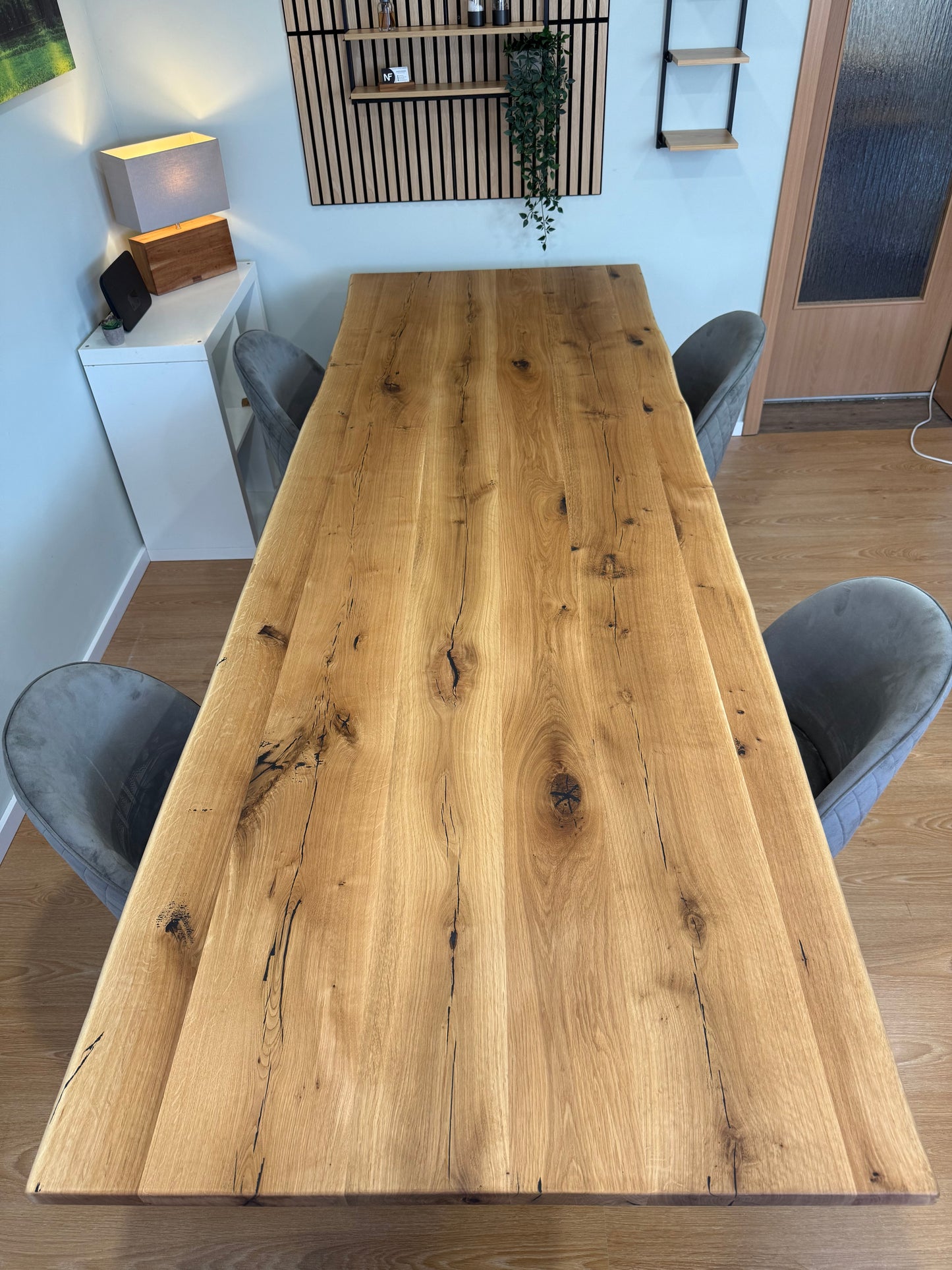 Tischplatte Eiche massiv Naturbaumkanten 300cm