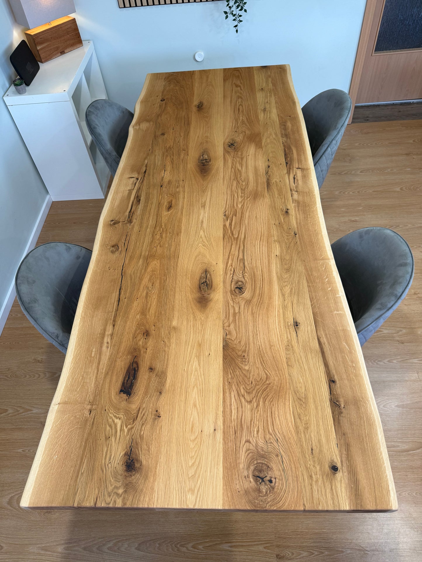 Tischplatte Eiche massiv Naturbaumkanten 240cm