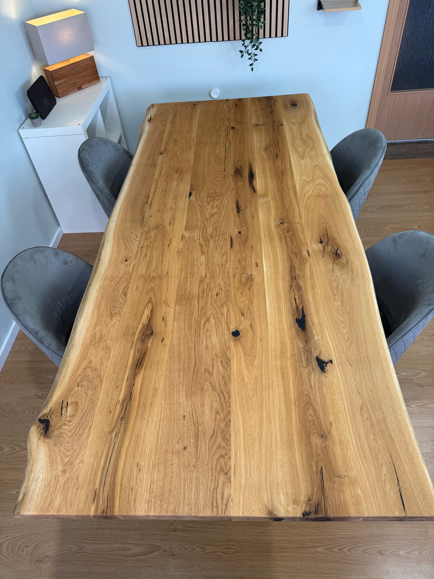 Tischplatte Eiche massiv Naturbaumkanten 240cm