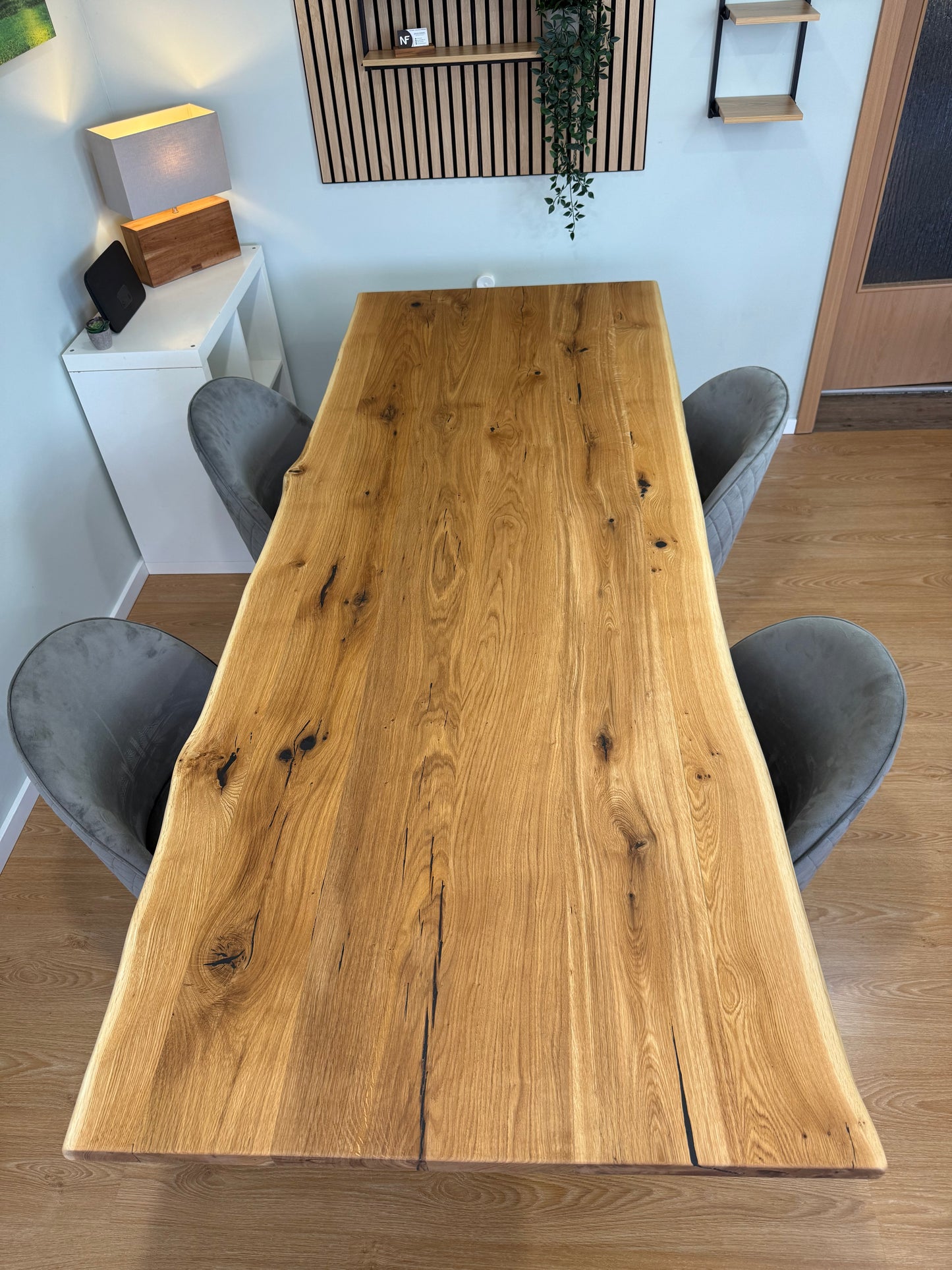 Tischplatte Eiche massiv Naturbaumkanten 240cm