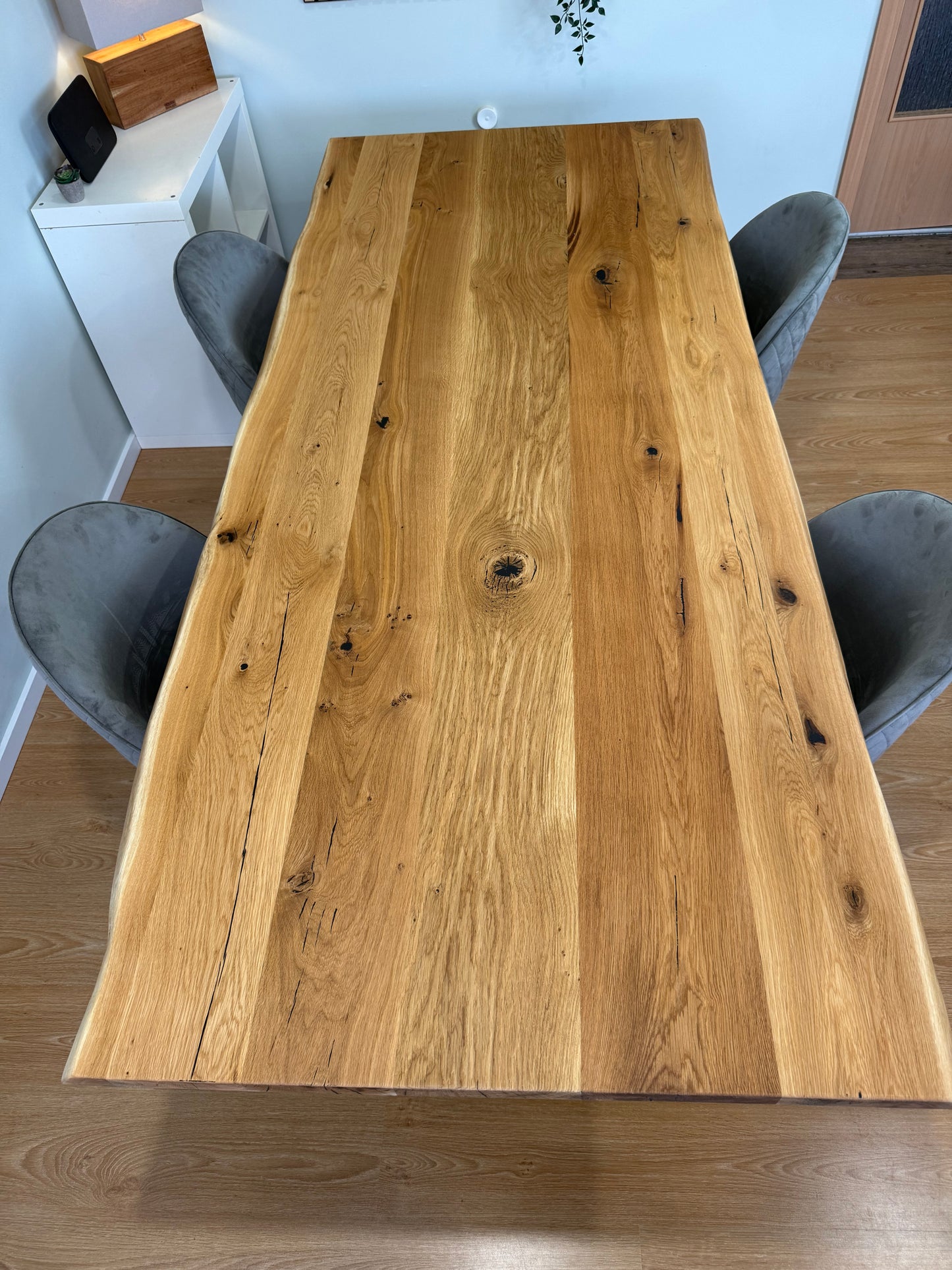 Tischplatte Eiche massiv Naturbaumkanten 240cm
