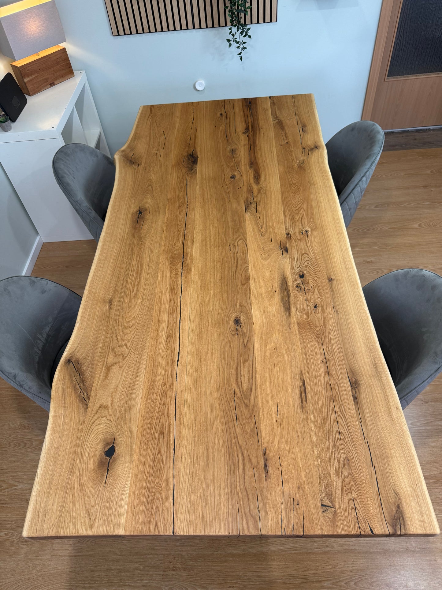Tischplatte Eiche massiv Naturbaumkanten 220cm