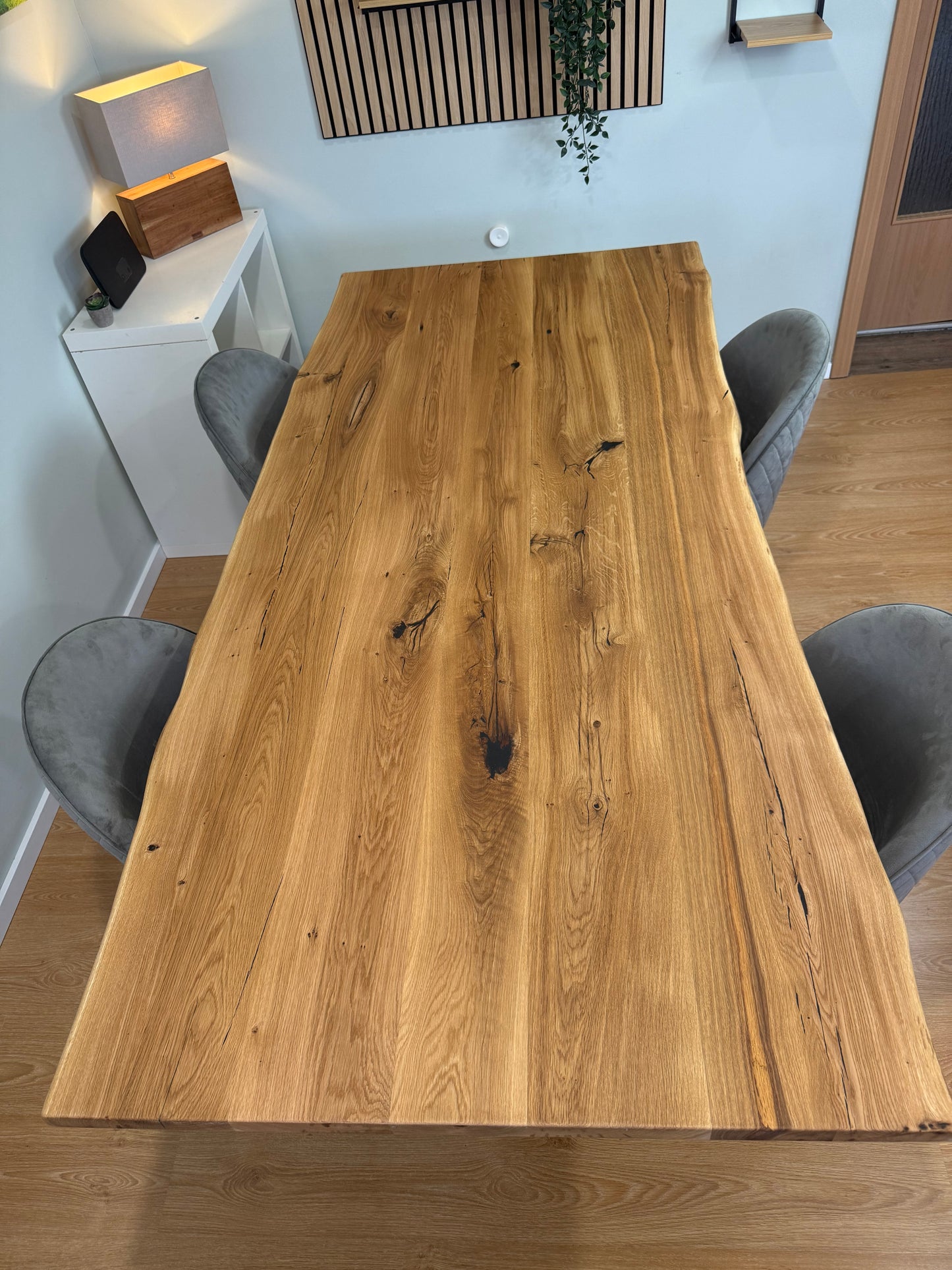 Tischplatte Eiche massiv Naturbaumkanten 220cm