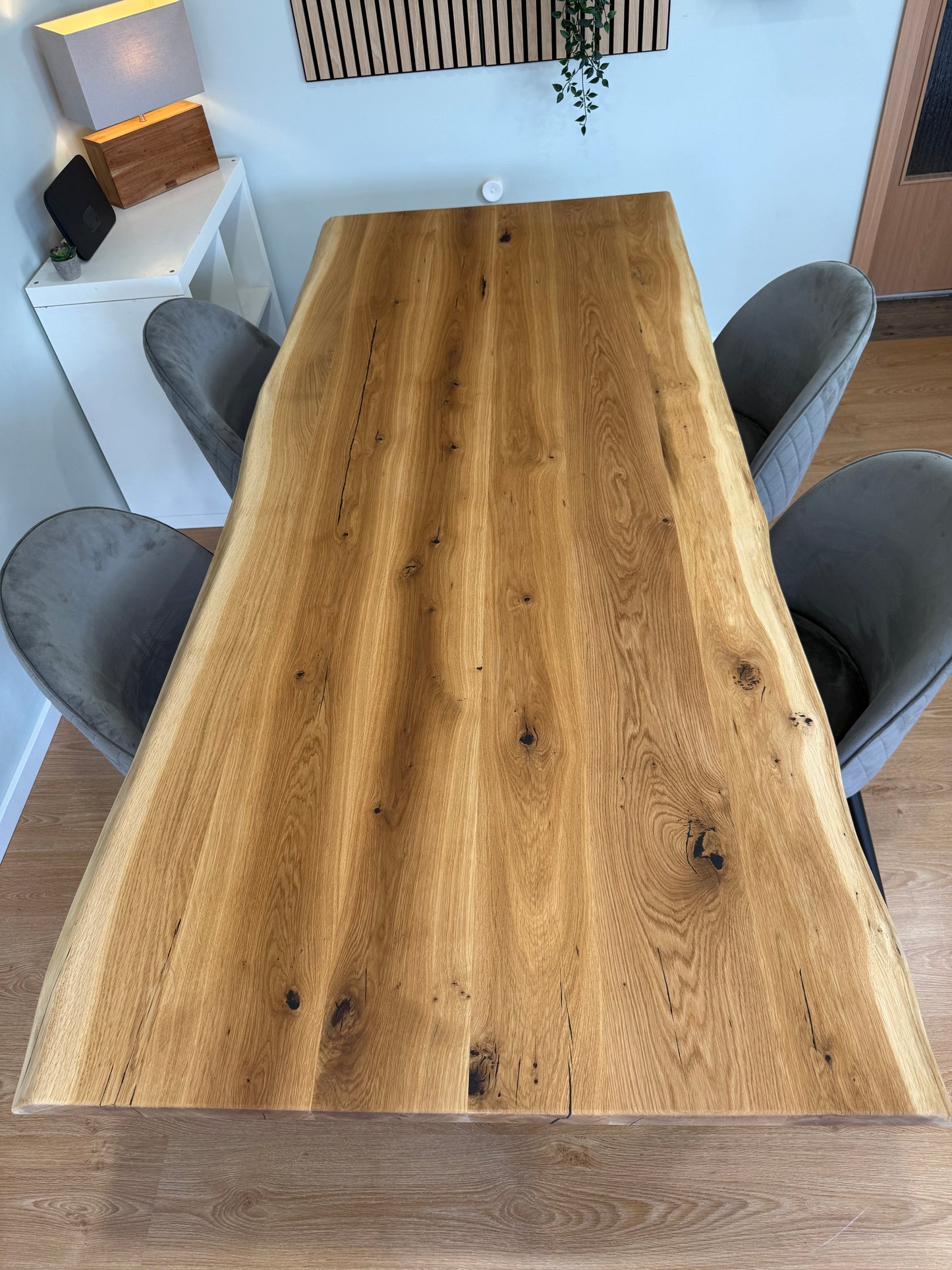 Tischplatte Eiche massiv Naturbaumkanten 220cm